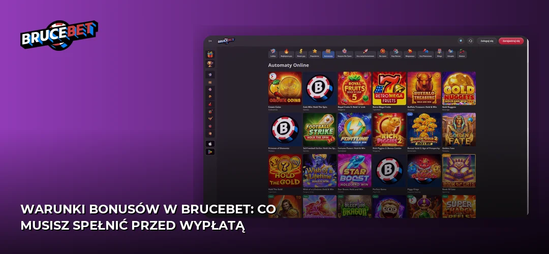 Zrzut ekranu strony BruceBet