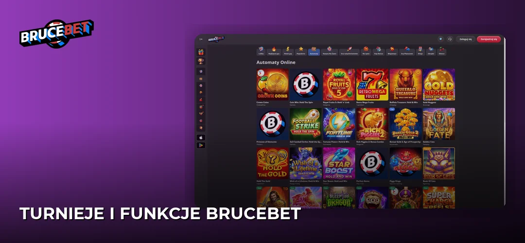 Zrzut ekranu strony BruceBet