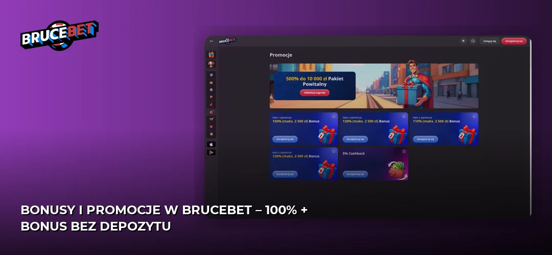 Zrzut ekranu strony BruceBet