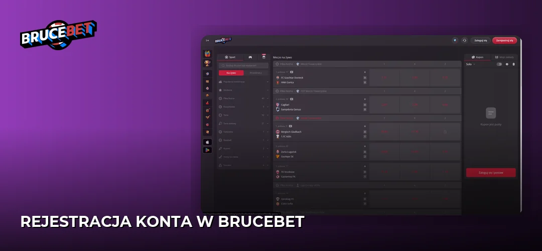 Zrzut ekranu strony BruceBet